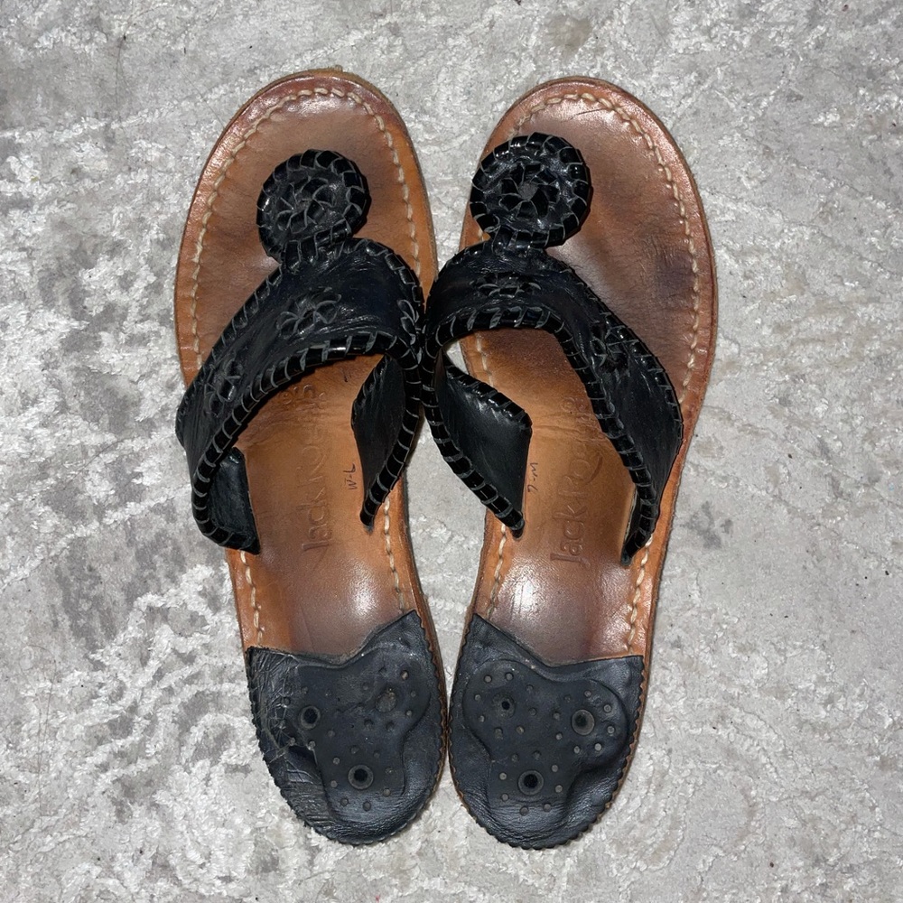 Jack Rogers Black Sandals